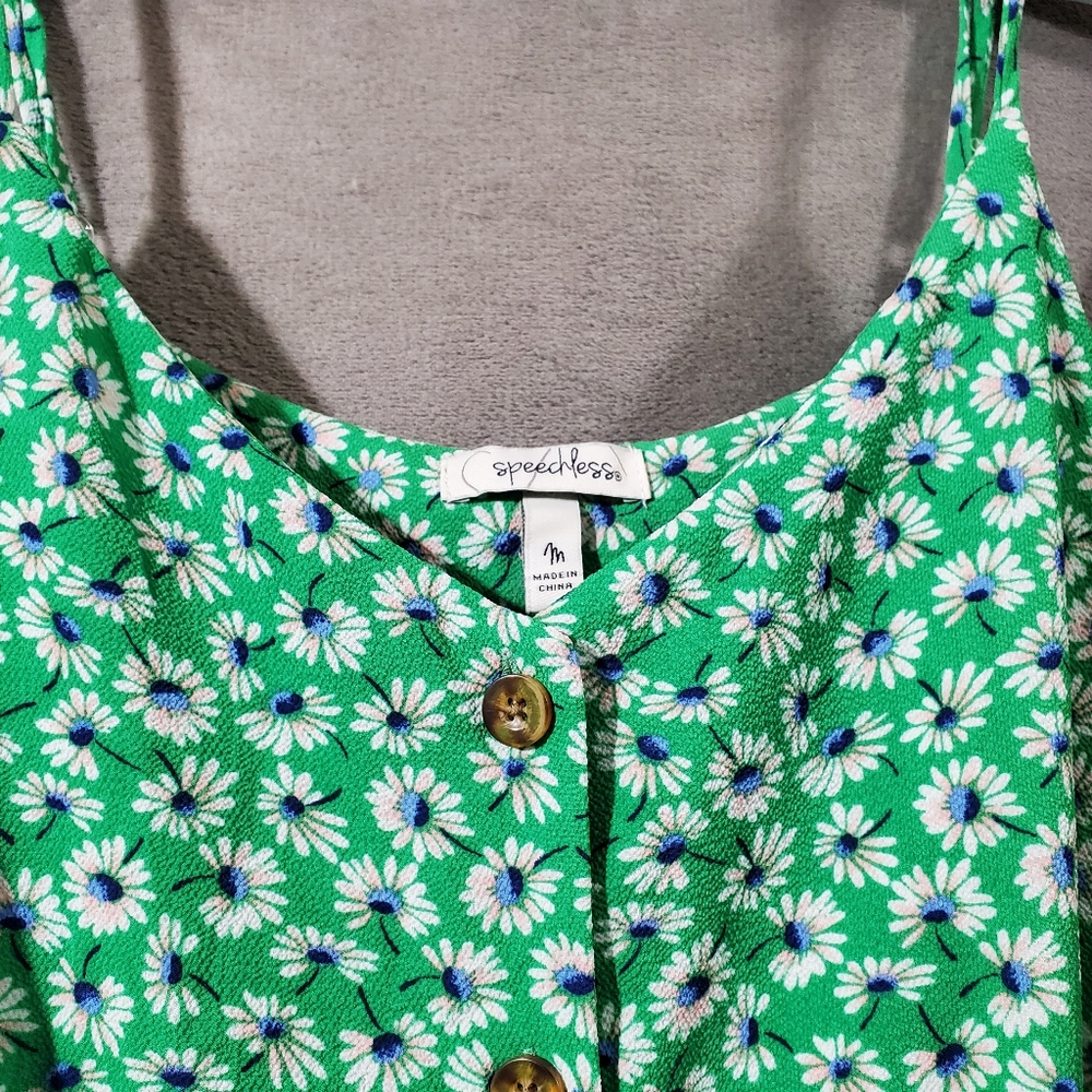 Speechless Spaghetti Strap Off Shoulder Button Fr… - image 4